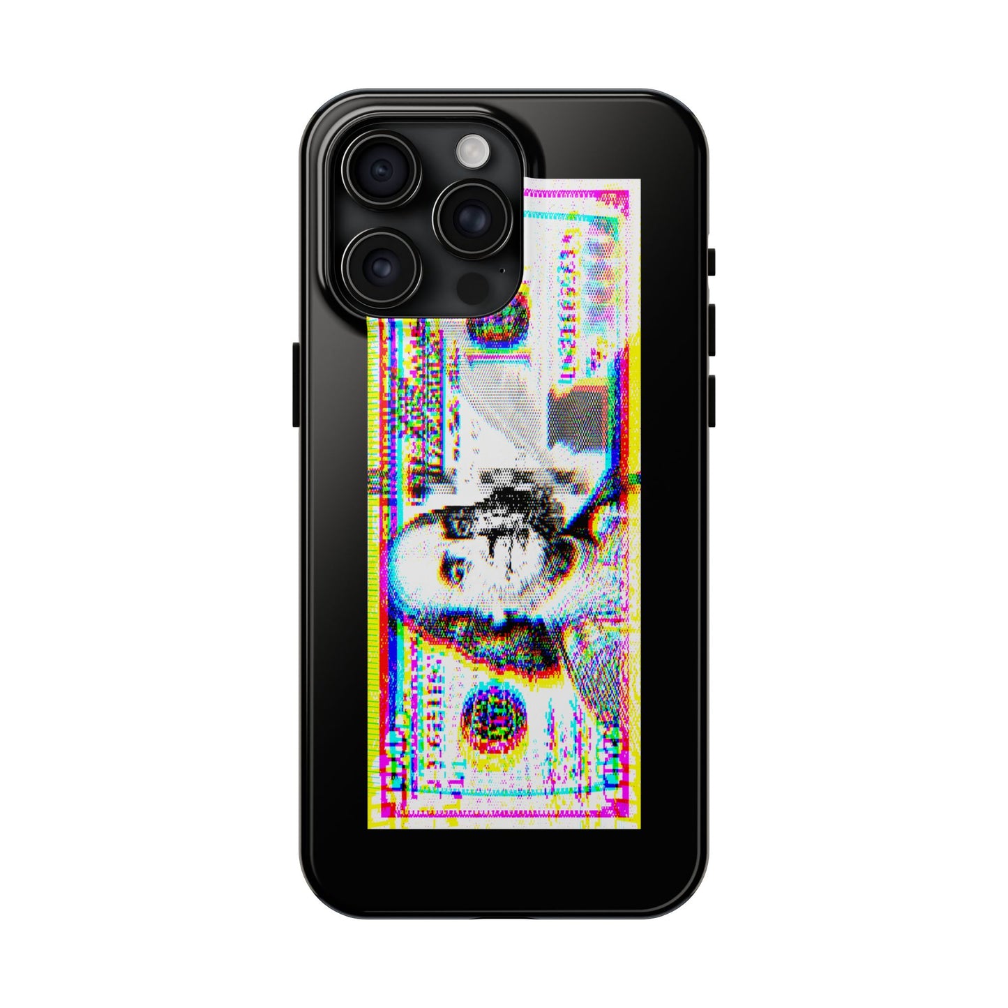 100 Dollars Bill - Neon Color Explosion - Phone Case