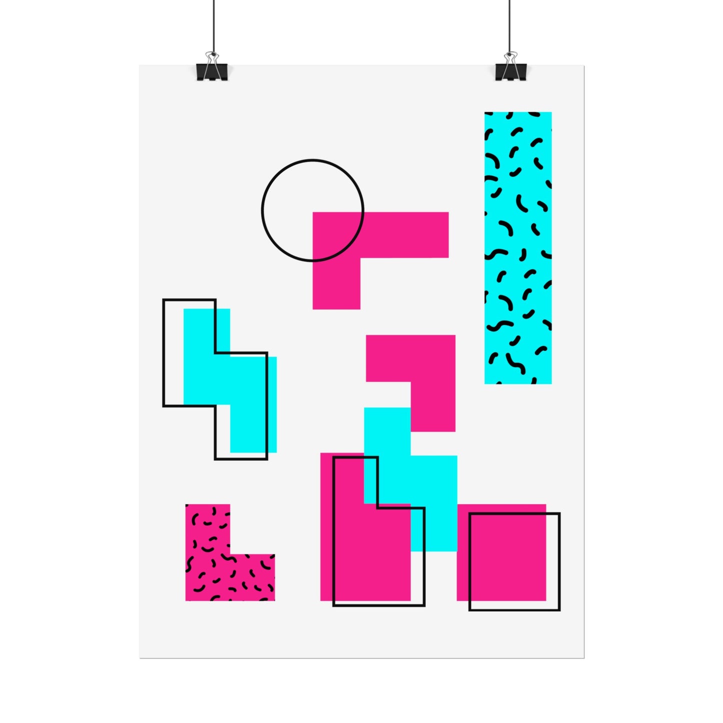 Retro Geometric Vibes - Poster