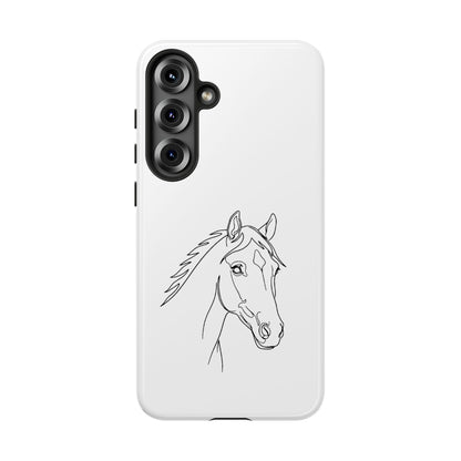 Horse Portrait Sketch - Tough Phone Case