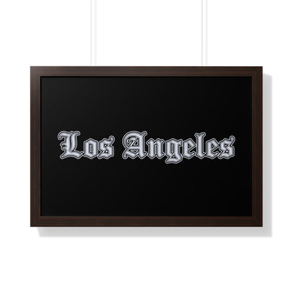 Los Angeles Framed Horizontal Poster, Wall Art, Home Decor, Gift for LA Lovers, Modern Wall Art, Interior Decoration - Silver Edition