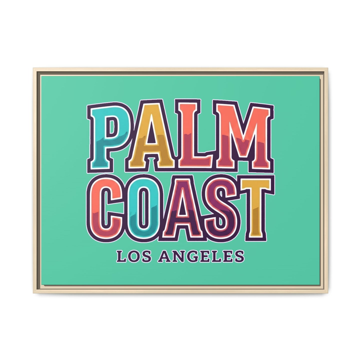 Palm Coast - Los Angeles - Framed Canvas