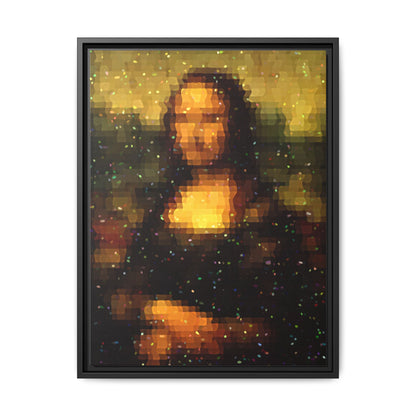 Pixel Muse — Silent Smile - Framed Canvas