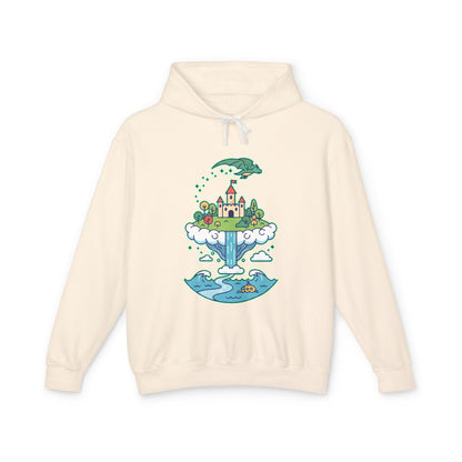 Floating Castle Dragon - Magical Fantasy Island - Hoodie