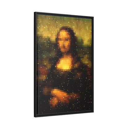 Pixel Muse — Silent Smile - Framed Canvas