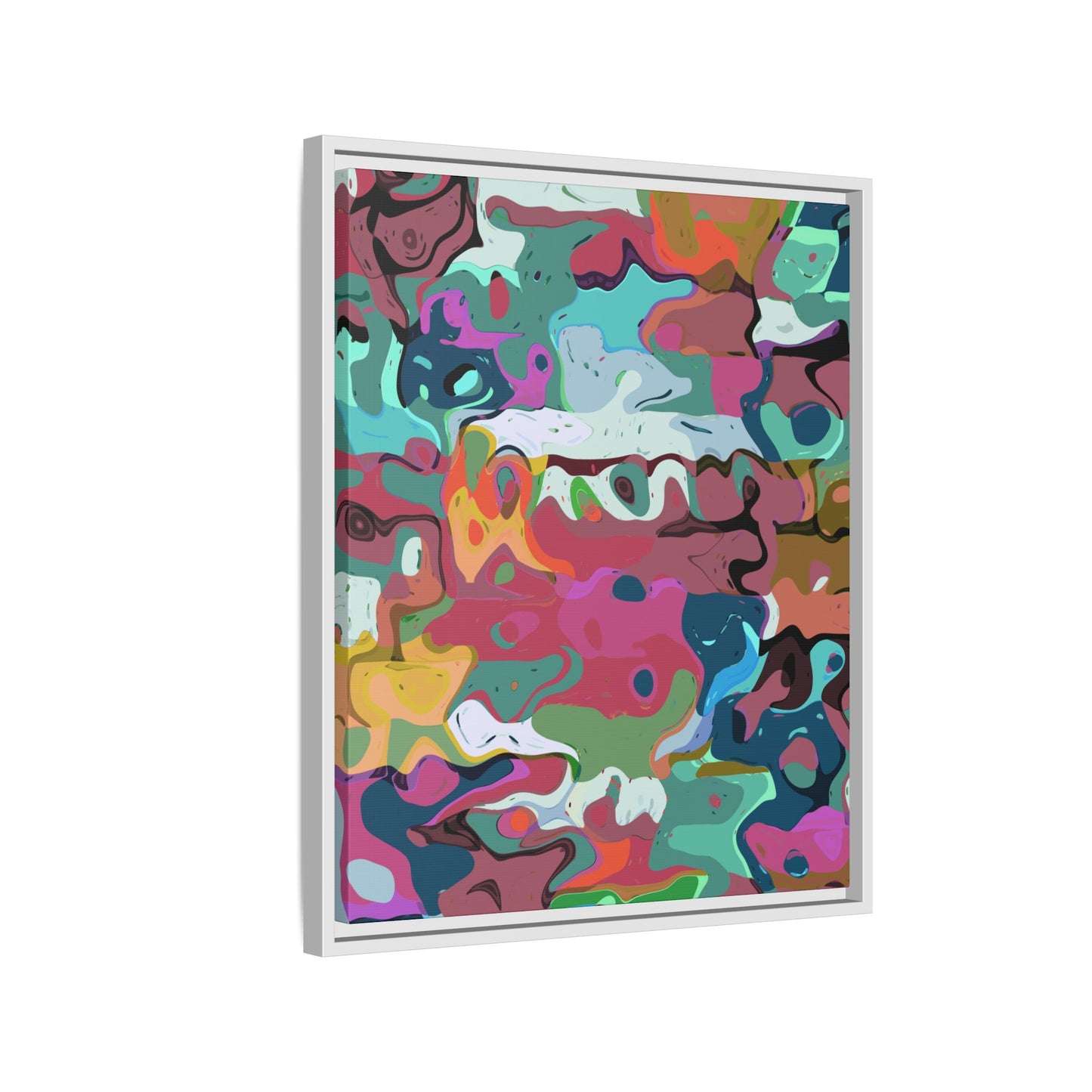 Colorful Abstract Marble - Framed Canvas