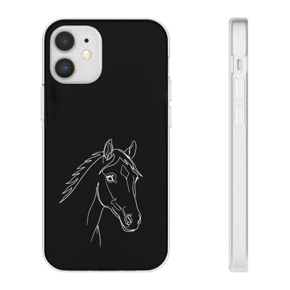 Horse Portrait Sketch - Flexi Phone Case