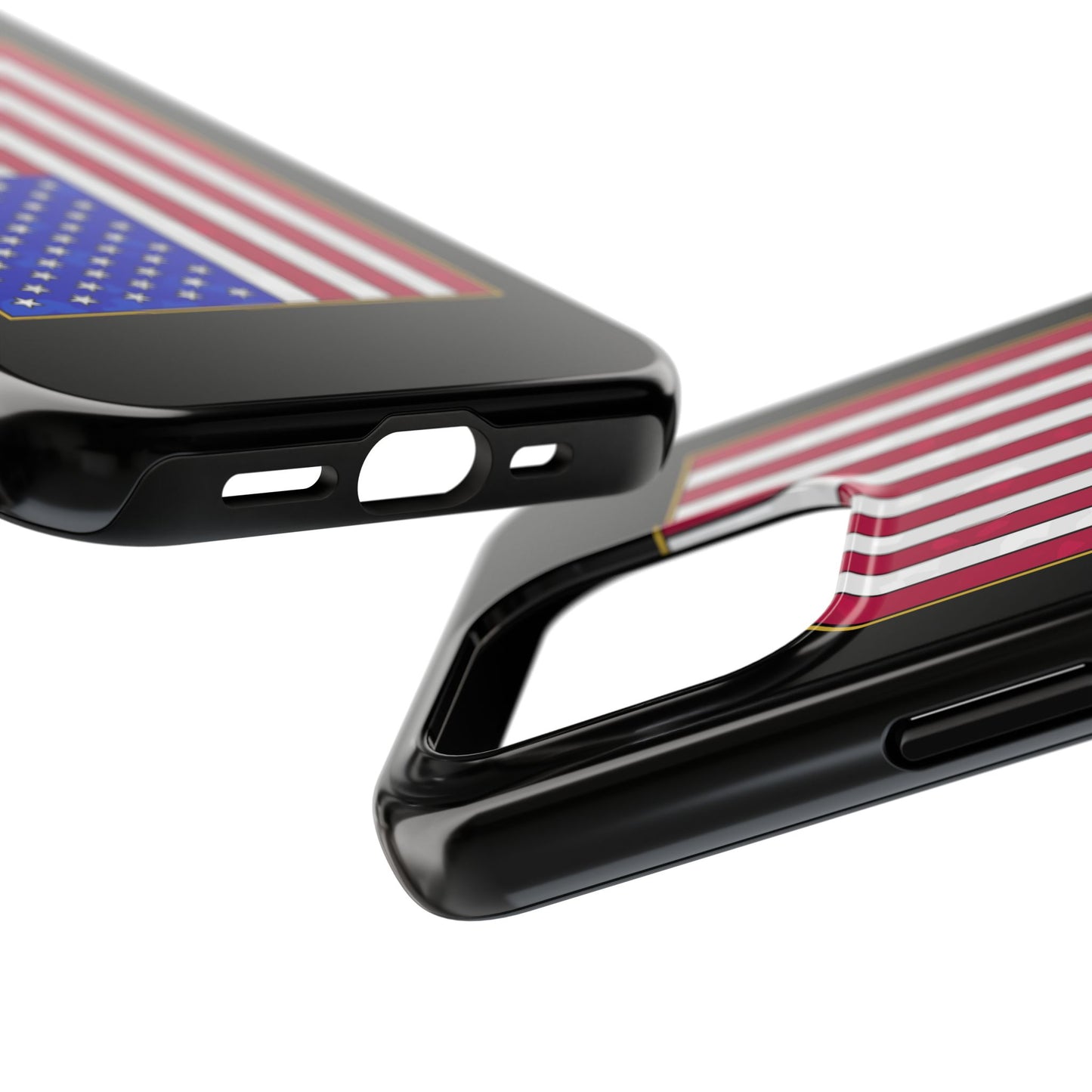 New Glory American Flag (Gold Edge Edition) - Phone Case