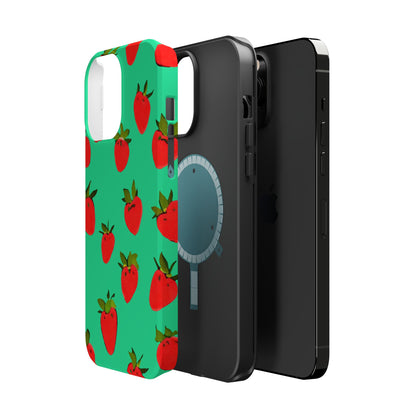 Strawberry Pattern - Magnetic Phone Case