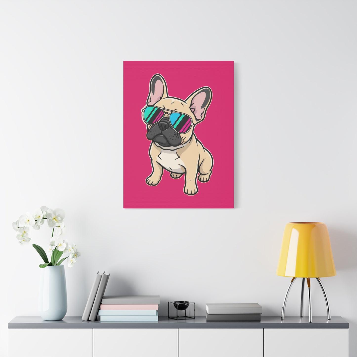 French Bulldog with Sunglasses - Canvas