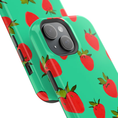 Strawberry Pattern - Magnetic Phone Case