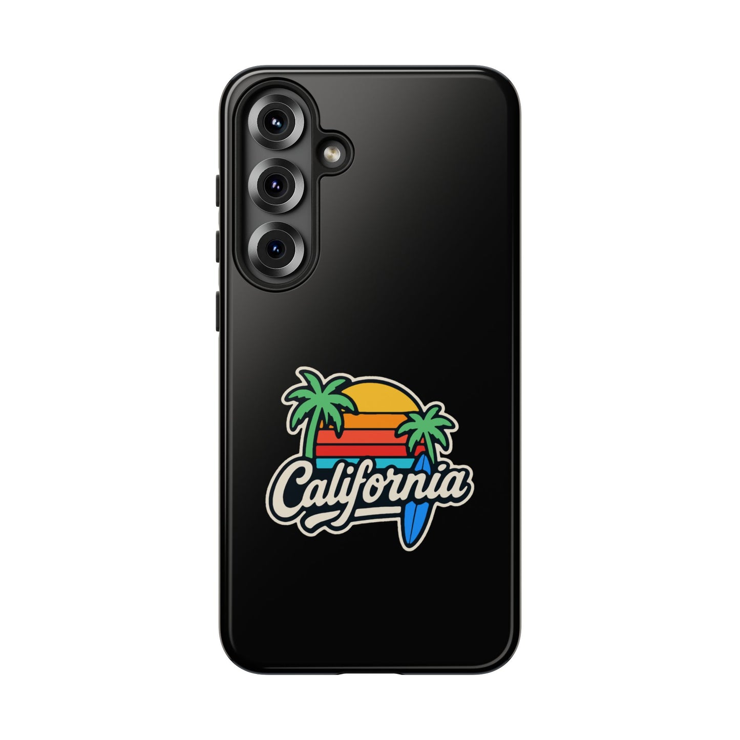 California Sunset Phone Case, Tropical Cell Phone Cover, Beach Lover Gift, Summer Vibes Accessory, Surfing Decor, Personalized Case