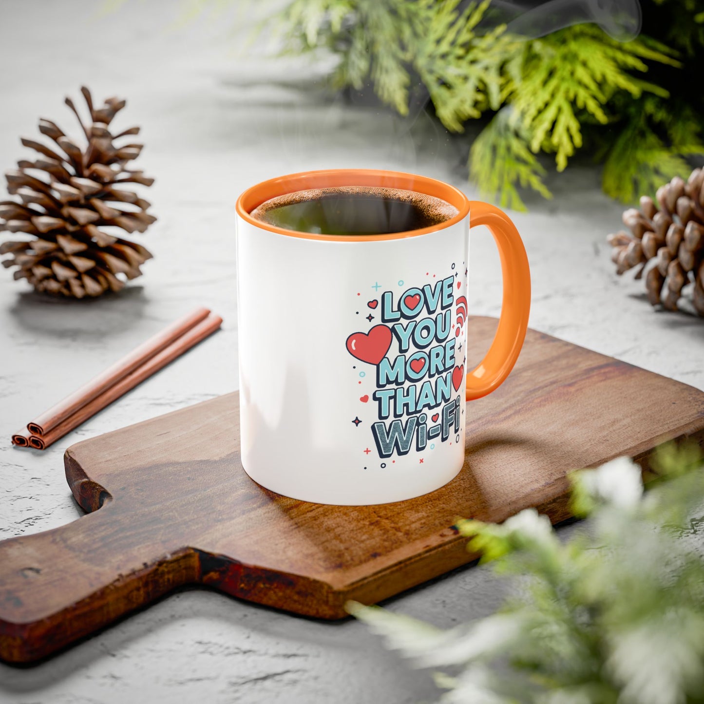 Love You More Than Wi‑Fi - Colorful Mug