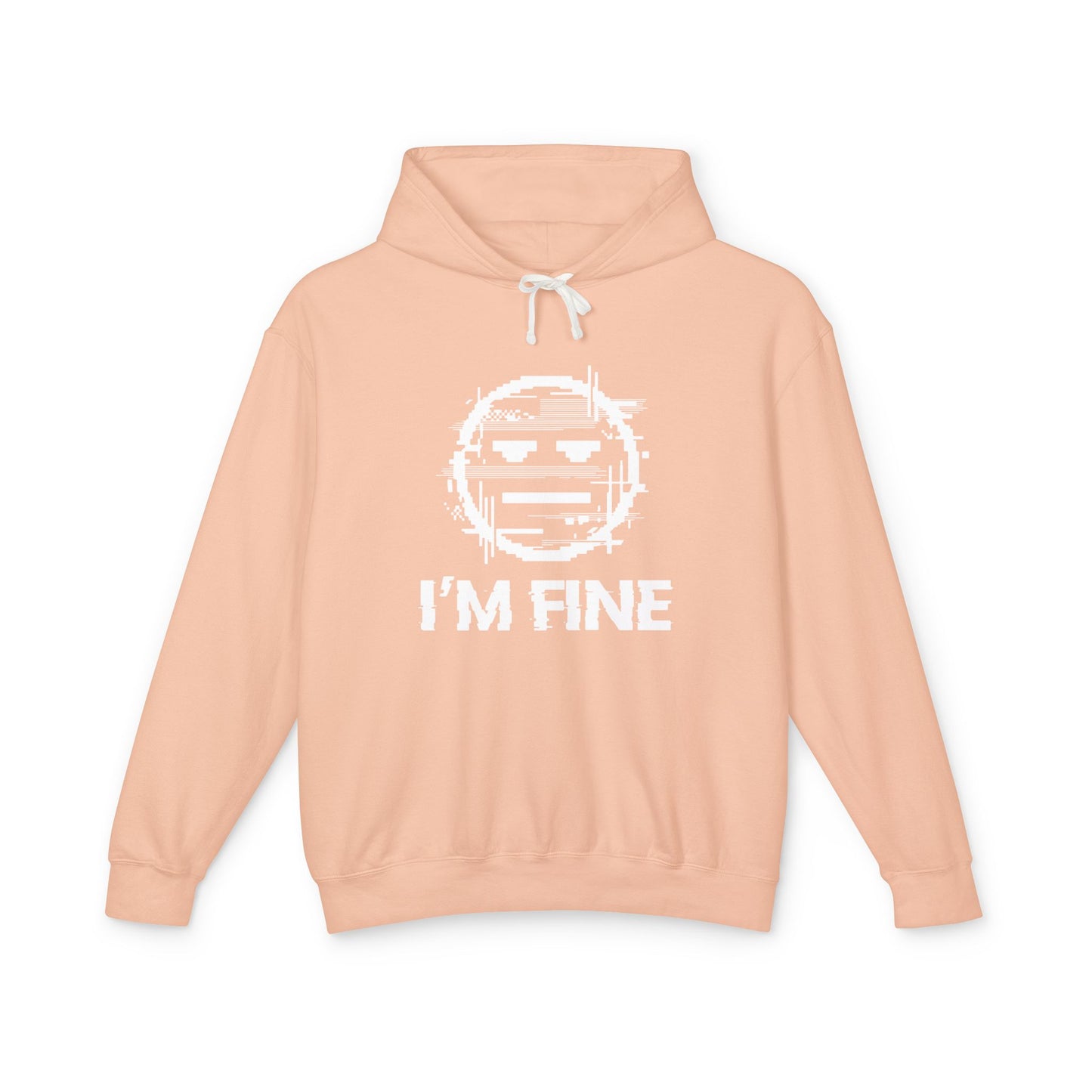 I’m Fine Glitched Smiley - Hoodie