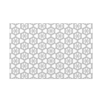 Elegant Geometric Wall Art Canvas, Modern Home Decor, Gray Pattern Stretched Canvas, Minimalist Artwork, Gift for New Home