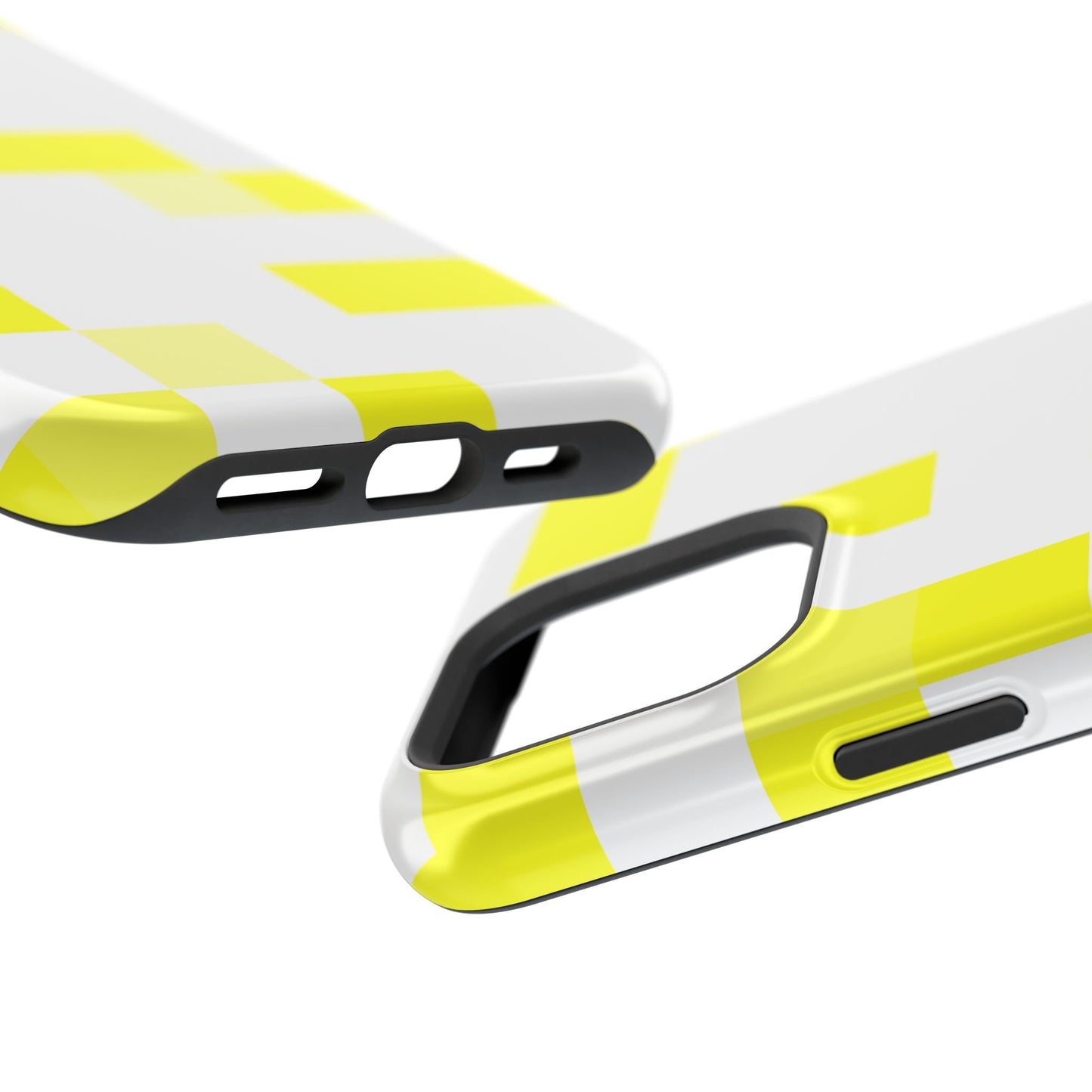 Yellow Pixel Grid -  Magnetic Phone Case