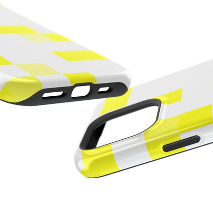 Yellow Pixel Grid -  Magnetic Phone Case