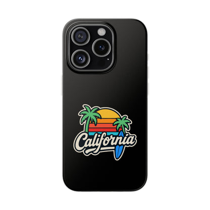 California Sunset Flexi Case, Tropical Phone Cover, Summer Vibe Accessory, Surfer Gift, Personalized Mobile Case