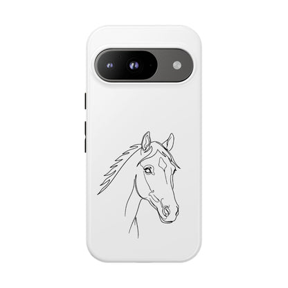 Horse Portrait Sketch - Tough Phone Case