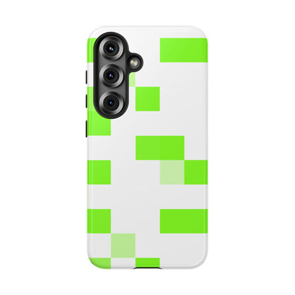 Lime Green Pixel Grid - Phone Case