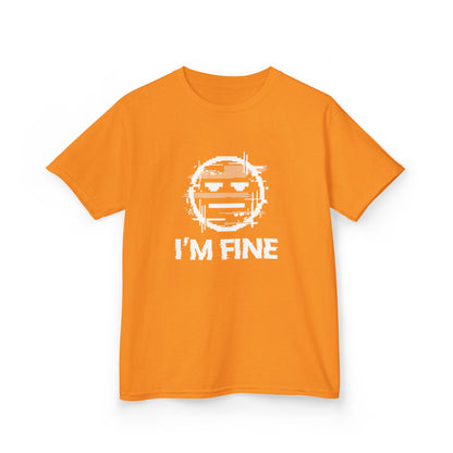 I’m Fine Glitched Smiley - Kids Tee