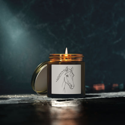 Horse Portrait Sketch - Scented Candle
