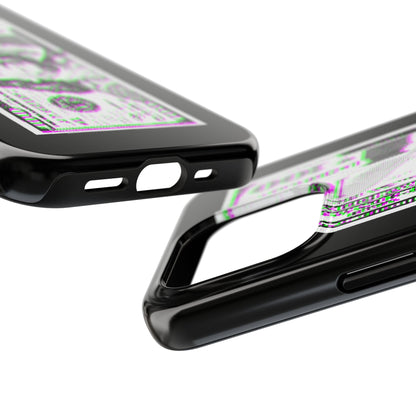 100 Dollars Bill - Green/Magenta Glitch - Phone Case