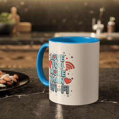 Love You More Than Wi‑Fi - Colorful Mug