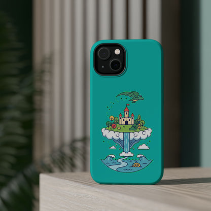 Floating Castle Dragon - Magical Fantasy Island - Magnetic Phone Case
