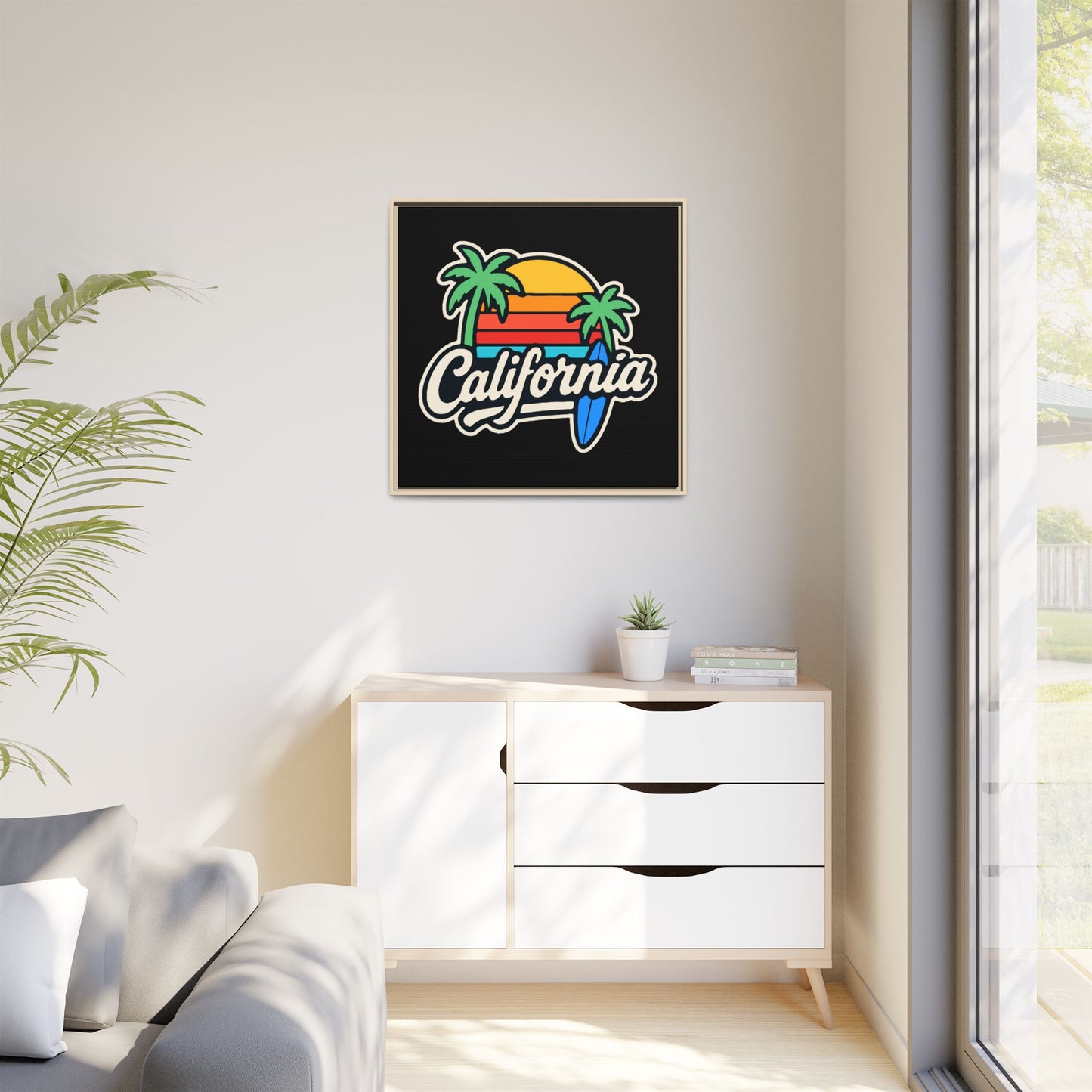 California Surf Vibes - Framed Canvas