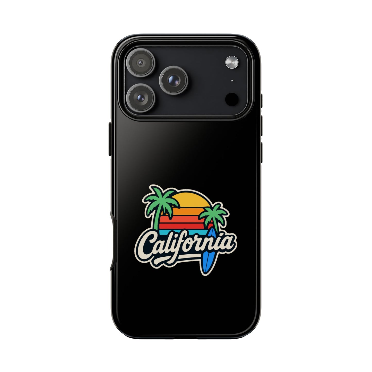 California Sunset Phone Case, Tropical Cell Phone Cover, Beach Lover Gift, Summer Vibes Accessory, Surfing Decor, Personalized Case