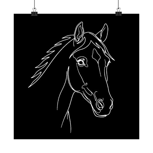 Horse Portrait Sketch - Poster