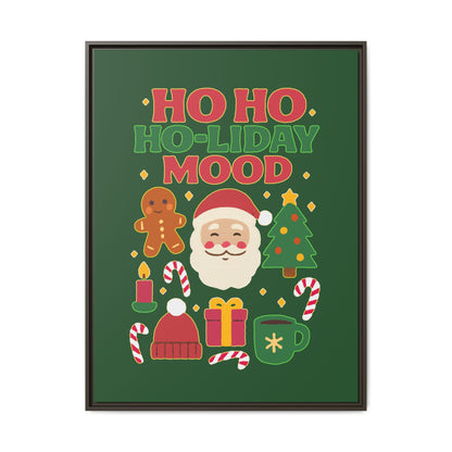 Ho Ho Ho-liday Mood - Framed Canvas