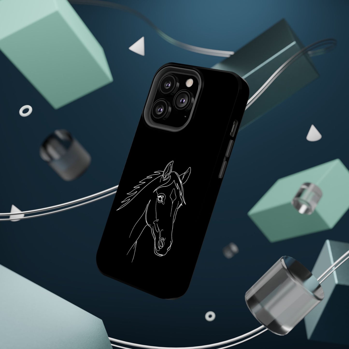 Horse Portrait Sketch - Magnetic Phone Case