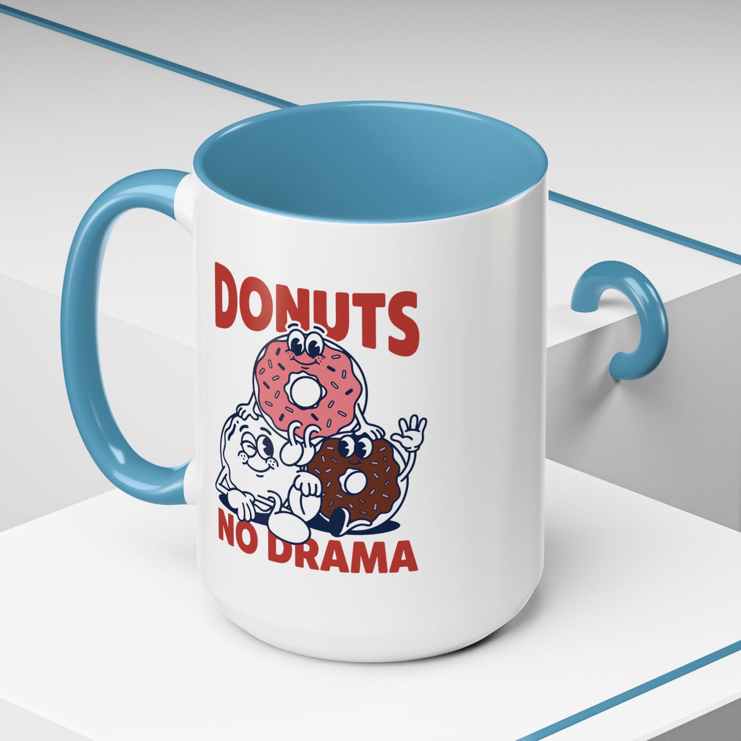 Donuts No Drama - Color Accent Mug