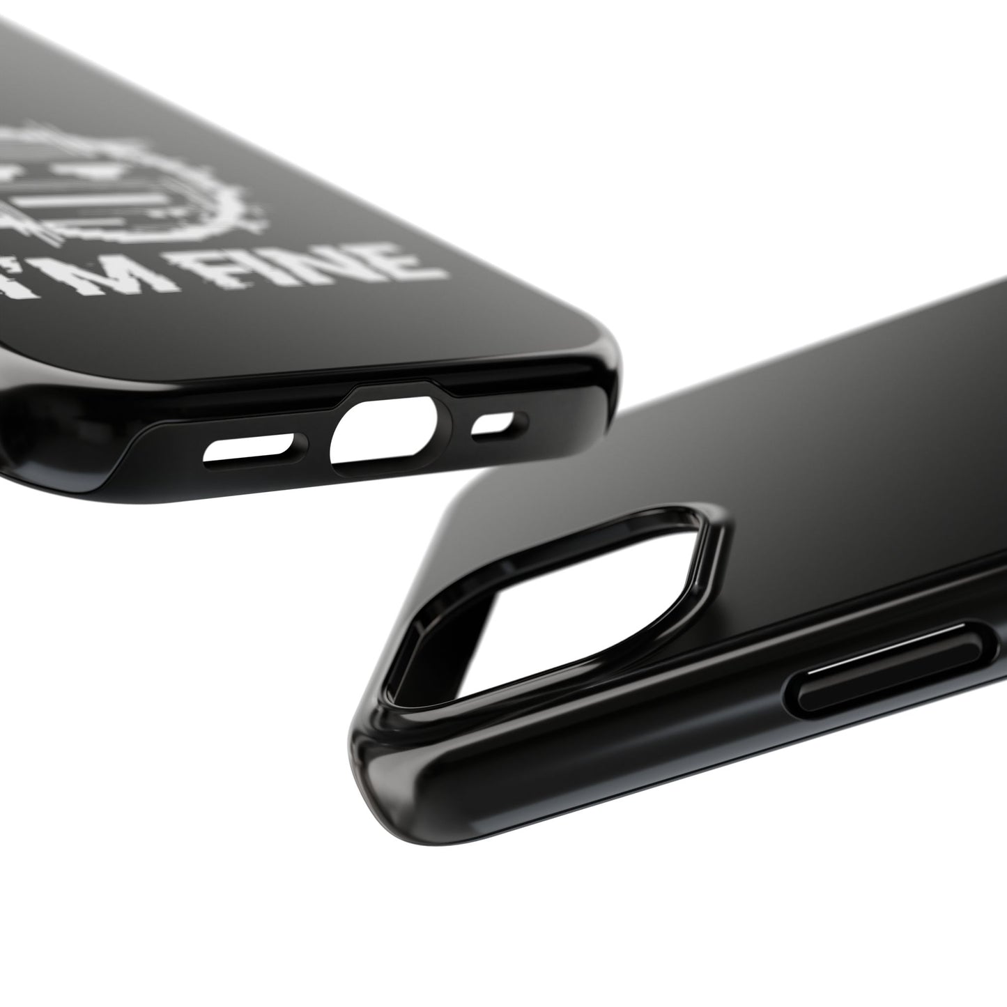 I’m Fine Glitched Smiley - Phone Case
