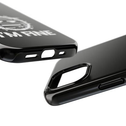 I’m Fine Glitched Smiley - Phone Case