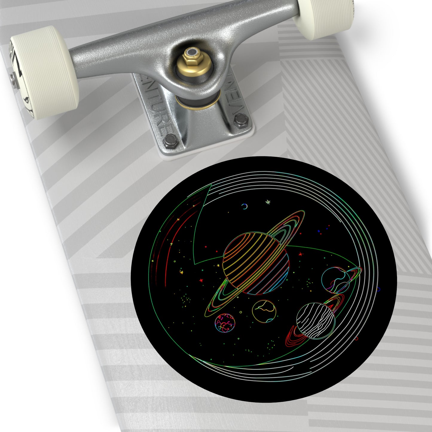 Galactic Round Vinyl Stickers, Space Decor, Laptop Stickers, Cosmic Gift, Astronaut Theme, Unique Space Art