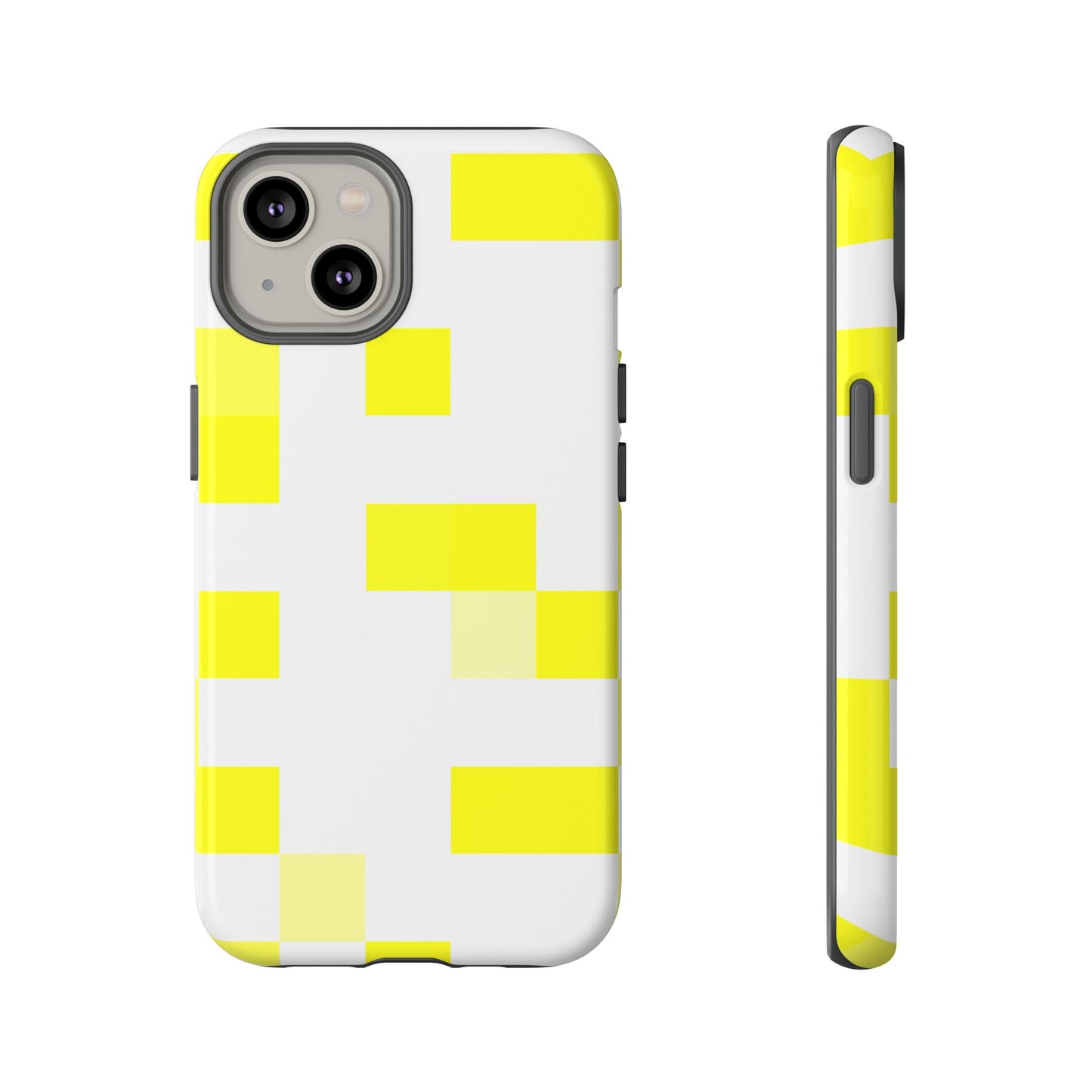 Yellow Pixel Grid -  Phone Case