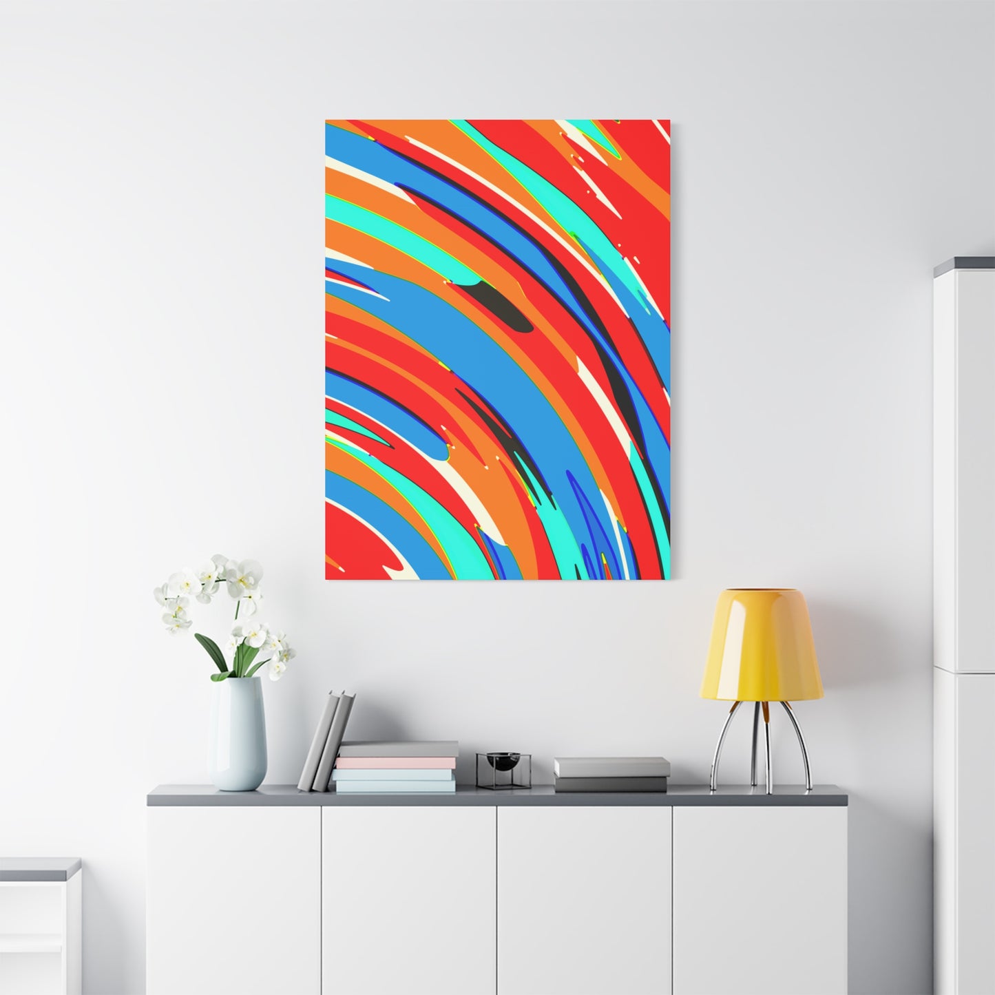 Abstract Rainbow Swirl Arc - Canvas