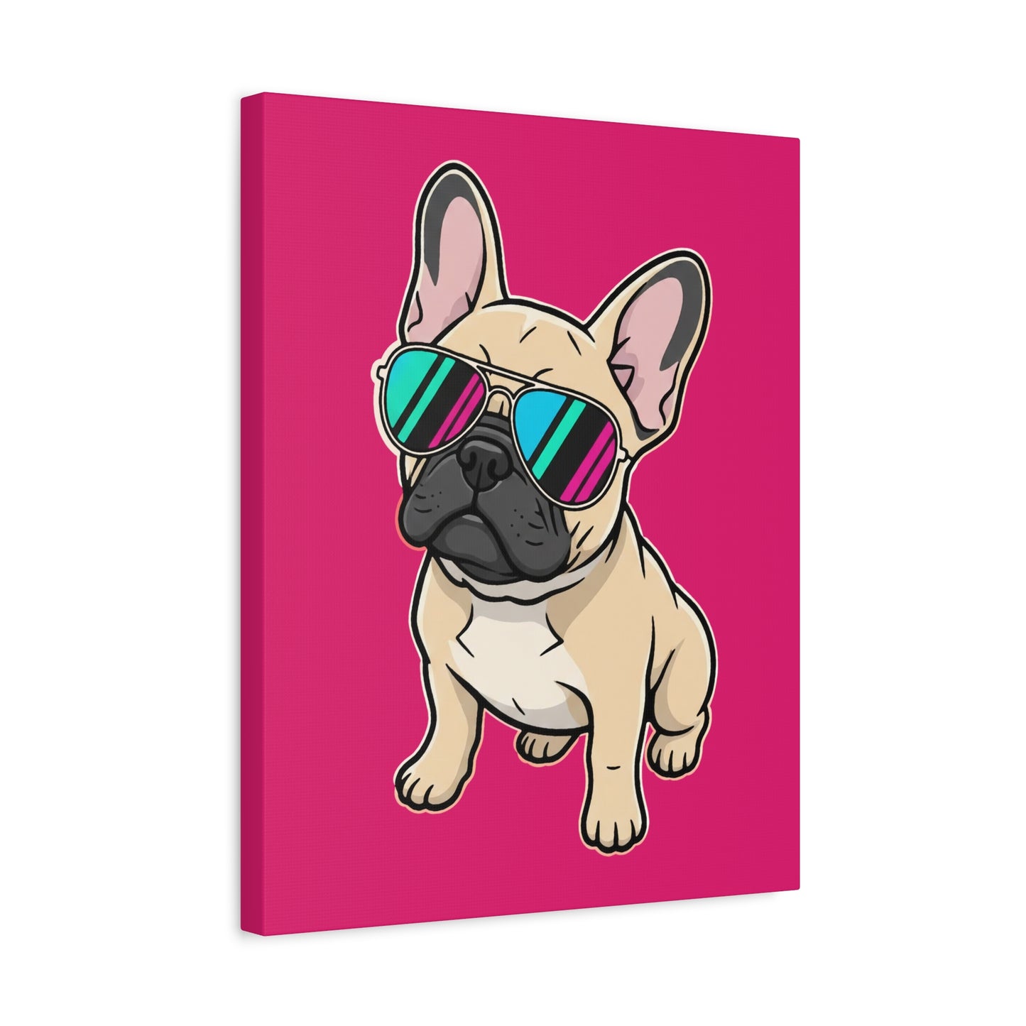French Bulldog with Sunglasses - Canvas