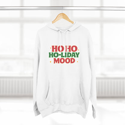 Festive Fleece Hoodie, Ho Ho Ho-liday Mood, Eye-catching Design for Holidays