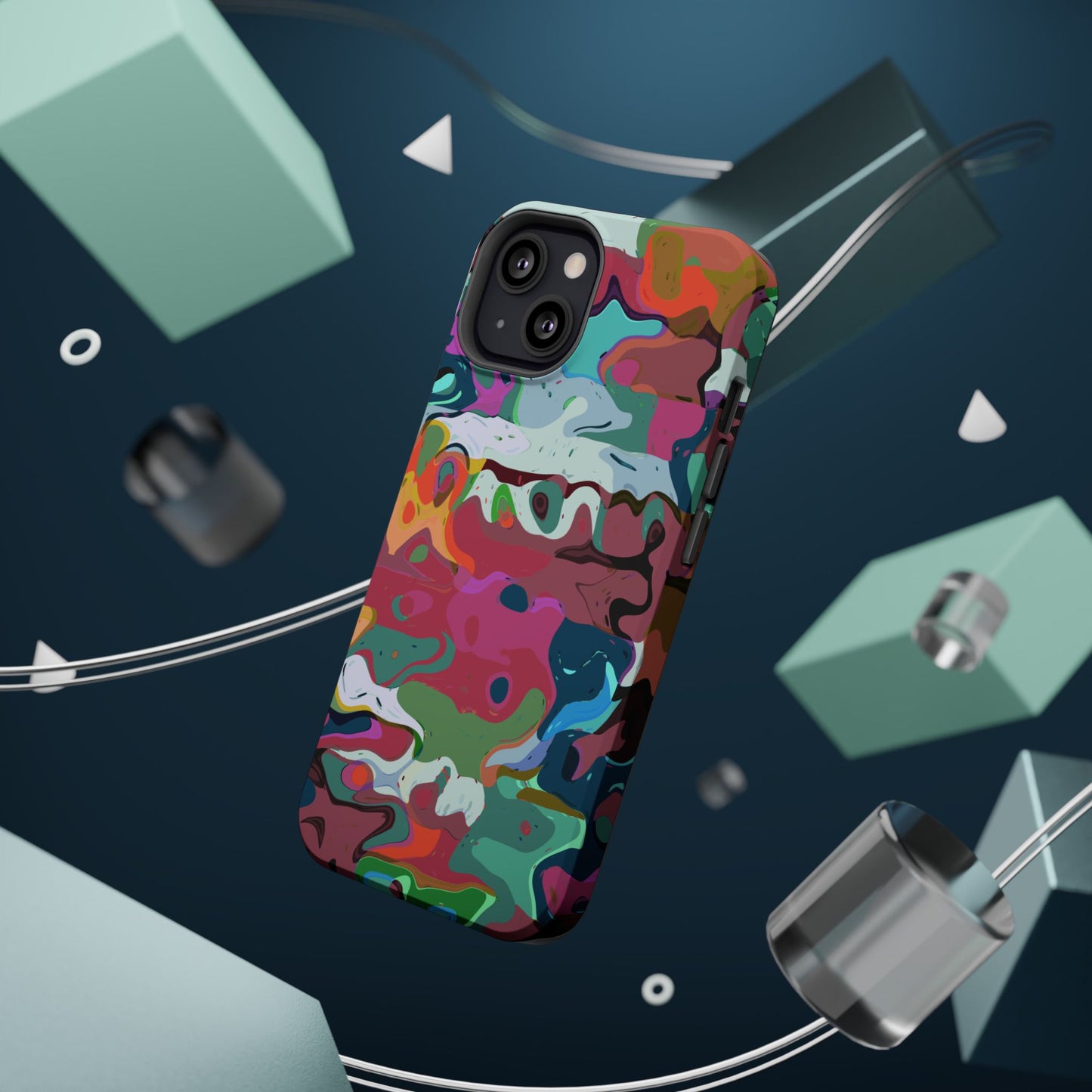 Colorful Abstract Marble - Magnetic Phone Case