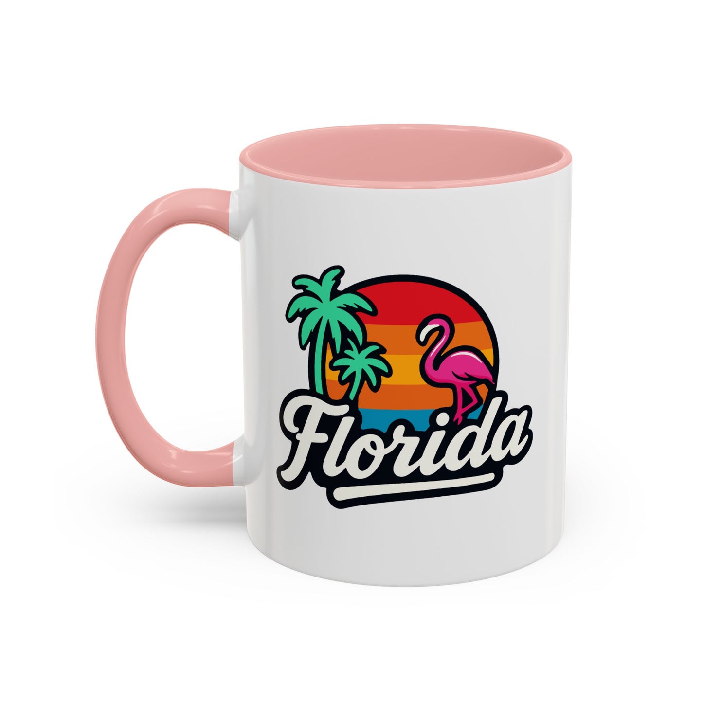 Florida Sunset Palm - Color Accent Mug