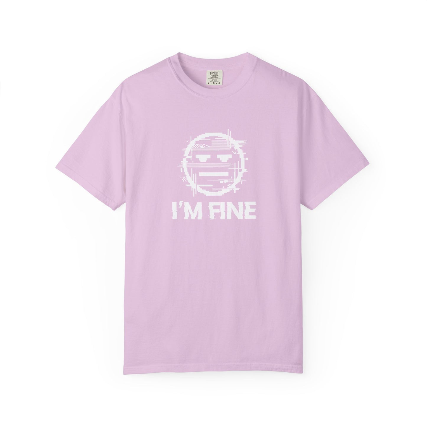 I’m Fine Glitched Smiley - T-Shirt