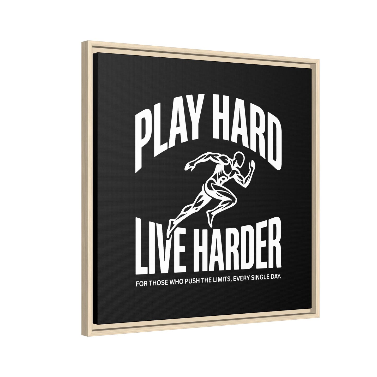 Play Hard / Live Harder - Framed Canvas