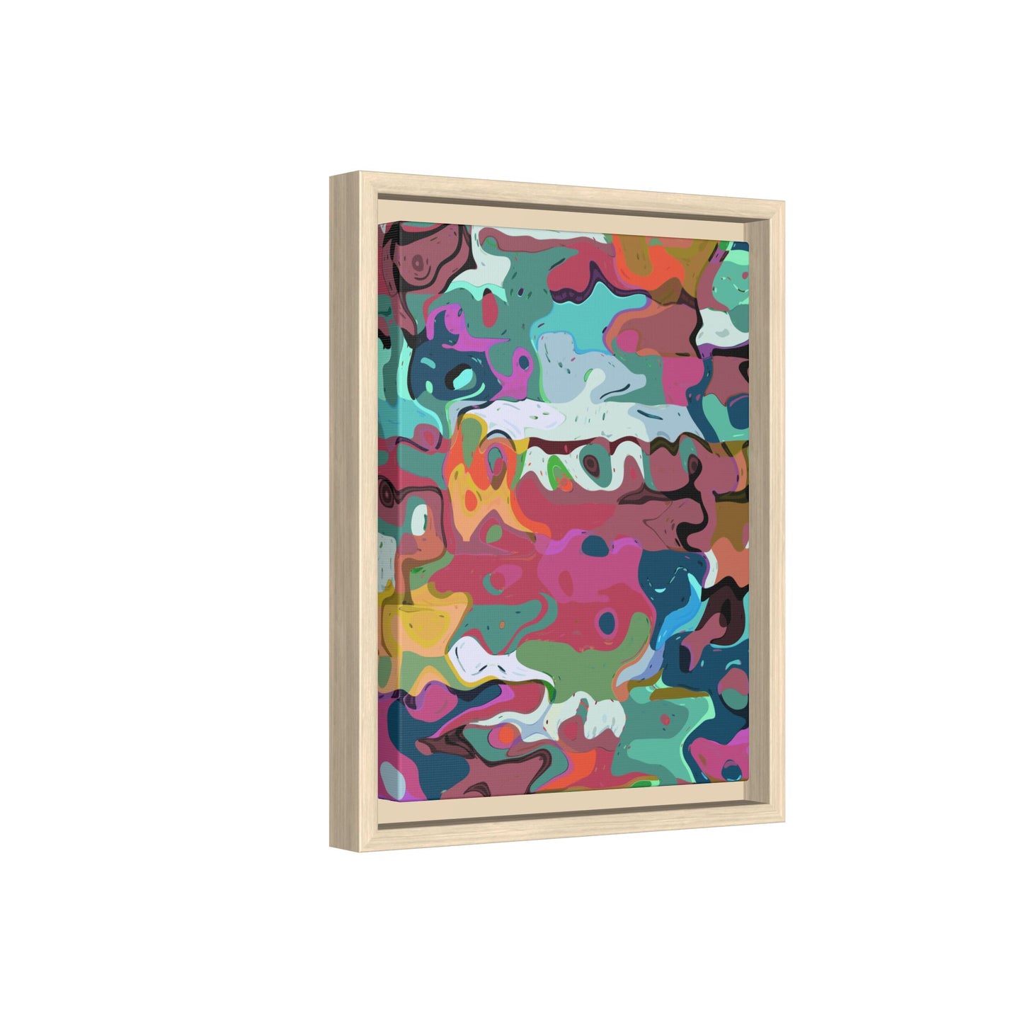 Colorful Abstract Marble - Framed Canvas