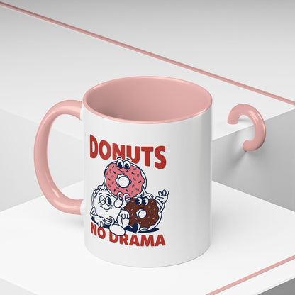 Donuts No Drama - Color Accent Mug