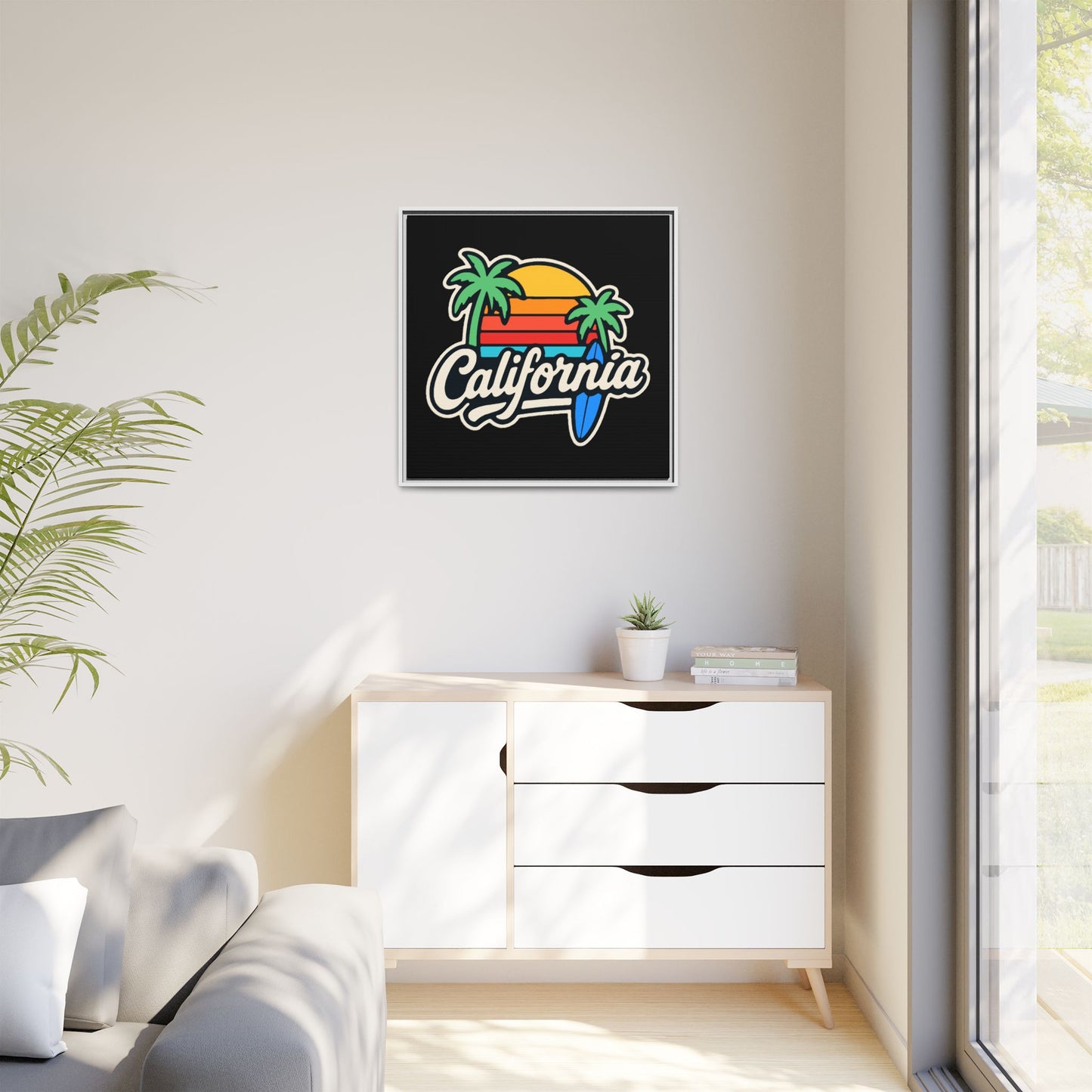California Surf Vibes - Framed Canvas