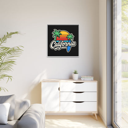 California Surf Vibes - Framed Canvas