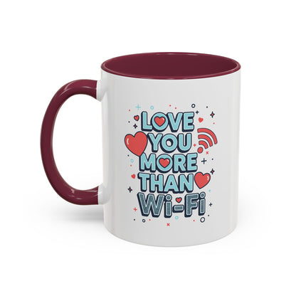 Love You More Than Wi‑Fi - Colorful Mug